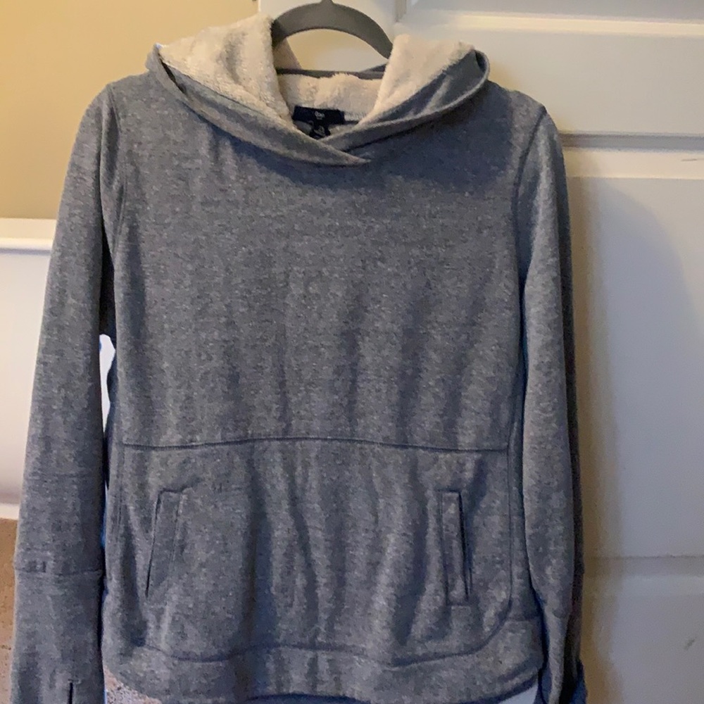 Gap sherpa-lined hooded sweatshirt